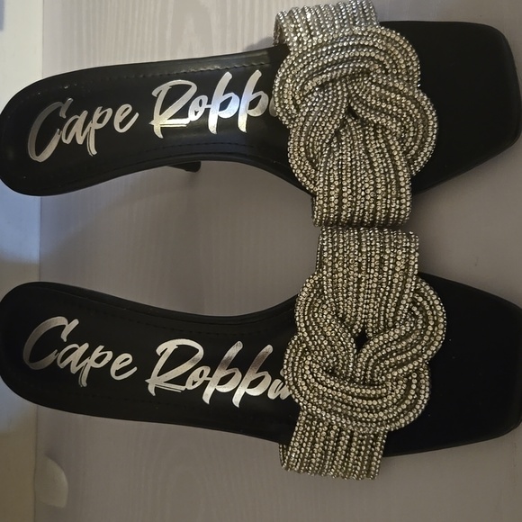 Cape Robbin Shoes - Cape Robbin Black Heels with Silver Embellishments